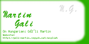 martin gali business card